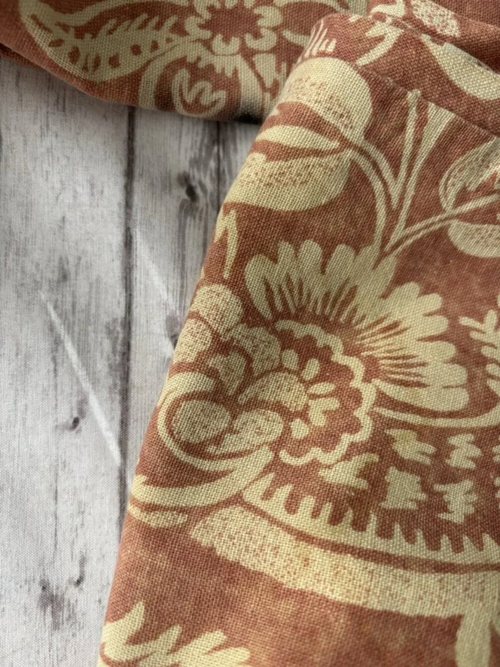 Pottery Barn Alessandra Duvet Cover Terra Cotta Orange Ivory Full‎ Queen 2 Shams